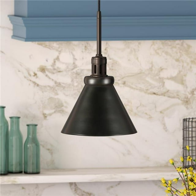 Henn & Hart PD0720 Zeno Blackened Steel Metal Pendant
