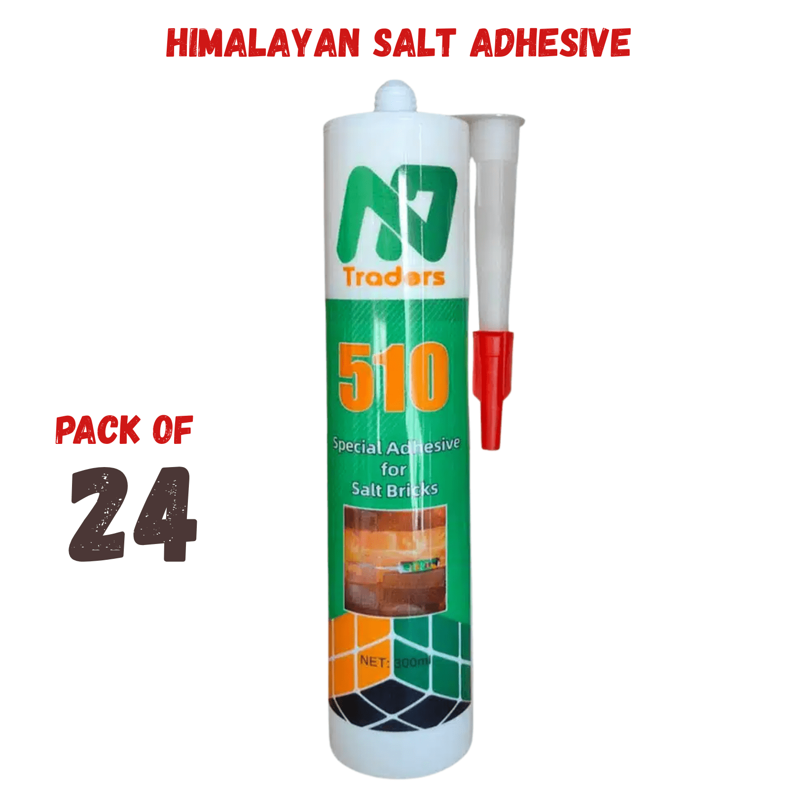 Himalayan Salt Adhesive - Pack of 24 | Industrial-Grade Glue for Salt Bricks & Tiles