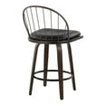 thumbnail image 4 of LumiSource Brown Riley 26" Fixed-Height Counter Stool - Set of 2, 4 of 7