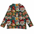 thumbnail image 4 of Cardigan de Noël pour Femmes, Chandail en Tricot à Manches Longues avec Boutons et Col Rond, Tenue de Fête pour les Rassemblements de Noël et les Occasions Festives - Vert Menthe, 4 of 6