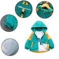 thumbnail image 1 of Esaierr 2-13Y Kids Boys Hooded Jacket for Baby Teen Spring Fall Side Pocket Jacket Splice Zipper Jacket Coat Tops, 1 of 9
