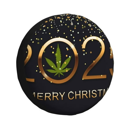 Zeuib 2025 And Merry Christmas Tire Cover Wheel Cover Spare Tire Cover Anti-UV Waterproof spare tire cover for Trailers RV Truck and Camper-15 inch