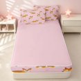 thumbnail image 4 of Erosebridal Cartoon Corgi Zipper Full Size Comforter Sets with Fitted Sheet and 2 Pillowcases for Girls, Kawaii Animal Zipper Bedding Set, Pink Reversible, 4 of 7