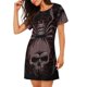 thumbnail image 2 of Easygdp Spider with Skull Camisón de manga corta para mujer, informal, estampado, 2 of 6