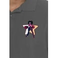 thumbnail image 5 of Steven Universe Garnet Star Cotton Polo Shirt, Charcoal, Small, 5 of 6