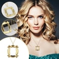 thumbnail image 2 of Xihbxyly Collar Conmemorativo, Elegante Colgante con Marco de Fotos, Elegante Diseño En Capas, Aleación Duradera, Regalo de Boda, Accesorio de Moda para Mujer, Un Recuerdo Llamativo., 2 of 7