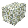 thumbnail image 1 of Cactus Dog Crate Cover, Hand Draw Foliage Pattern Botanical Inspired Floral Tropical Elements, Easy to Use Pet Kennel Cover for Medium Large Dogs, 35" x 23" x 27", Green Reseda Green, by Ambesonne, 1 of 6