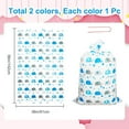 thumbnail image 2 of 2 Pcs Gift for Christmas Bag Big Gift Bags Elephant Plastic Large Capacity Present Bag Waterproof Gift Packaging with Ties Party Family Together, 2 of 9