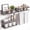 2-gray, variant on Bathroom Shelves Over Toilet, Floating Shelves Wall Mounted with Metal Frame and Towel Bar for Bathroom, Kitchen, Bedroom, Living Room (3 Plus 1 Rustic Brown)