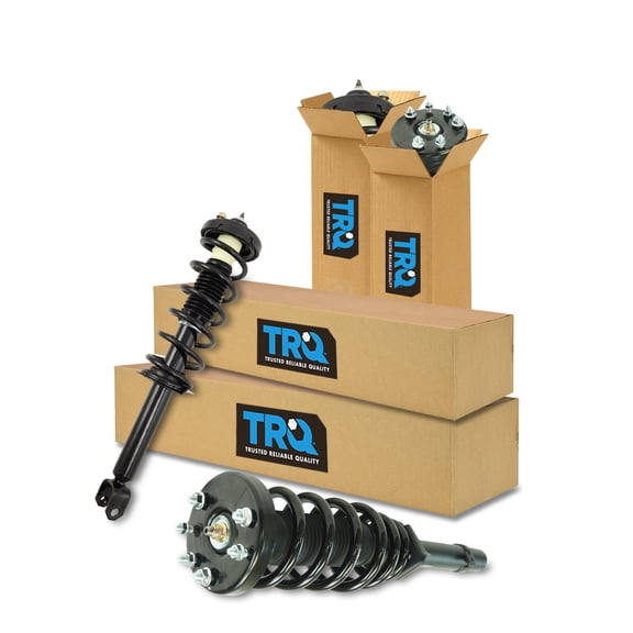 TRQ Front and Rear Complete Strut Assembly & Shock Absorber Kit Complete Strut & Coil Spring Assembly Shock & Spring Strut Assembly Fits Select 2009-2014 Acura TSX