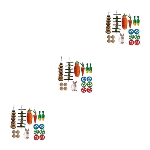 Methold Para espacios pequeños, juego de juguetes masticables duraderos y elegantes para Rabbit Guinea, paquete de juguetes de bajo Type1 NO1