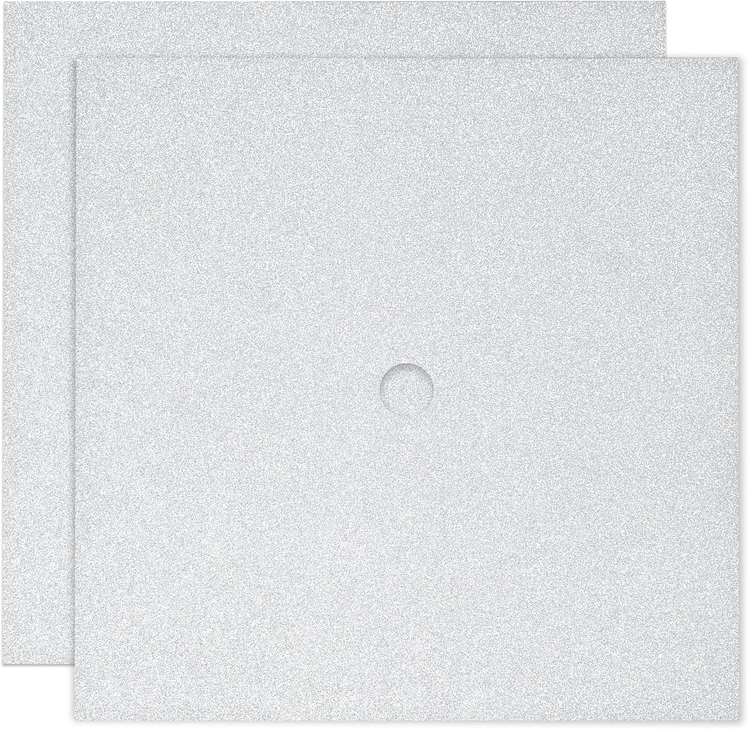 Gift Boutique 2 Pieces Graduation Cap Decorations White Glitter Background Grad Caps Topper Blank Base Graduate Hat Decoration Do It Yourself Crafts Party Supplies with 150 Adhesive Sticky Dots