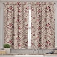 thumbnail image 2 of Ambesonne Flower Valance & Curtain, Retro Ornate Blossoms, 55"x36", Beige Coral Brown, 2 of 6