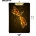 thumbnail image 3 of FMSHPON Golden Dragonfly Art Clipboard Hardboard Wood Nursing Clip Board and Pull for Standard A4 Letter 13x9 inches, 3 of 7