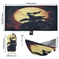 thumbnail image 3 of Wobogo Witch and Black Dragons Camping Hammocks 330 lb Capacity with Tree Straps and Hanging Pockets for Outside Hiking Beach Backpack Travel, 3 of 8