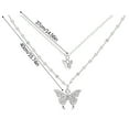 thumbnail image 3 of JikouIivo Fashion 925 Silver Double Butterfly Zircon Necklace Clavicle Women Jewelry Gifts Strong Durable Necklace, 3 of 9