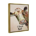 thumbnail image 3 of Stupell I Herd That! Farmhouse Cow Phrase Animals & Insects Painting Gold Floater Framed Art Print Wall Art, 3 of 6
