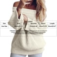 thumbnail image 3 of Vedolay Women's Tops Women's V Neck Long Sleeve Color Block Striped Casual Cable Knit Pullover Sweater,Hot Pink One Size, 3 of 3