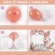 thumbnail image 5 of Kit de guirnalda de globos de oro rosa, 146 piezas de globos metálicos de oro rosa y globos de látex blanco. Kit de guirnalda de arco de globos DIY para despedidas de soltera o boda., 5 of 5