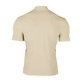 thumbnail image 5 of IYYVV Mens Casual Turtleneck Mock Neck T Shirt Slim Fit Short Sleeve Summer Basic Tops Beige 3XL, 5 of 8