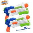 thumbnail image 1 of Pistola de agua, paquete de 2 pistolas de agua para niños y adultos, gatillo de alta capacidad y disparo rápido, juguete de verano para piscinas, fiestas, playa, arena y batallas acuáticas., 1 of 8