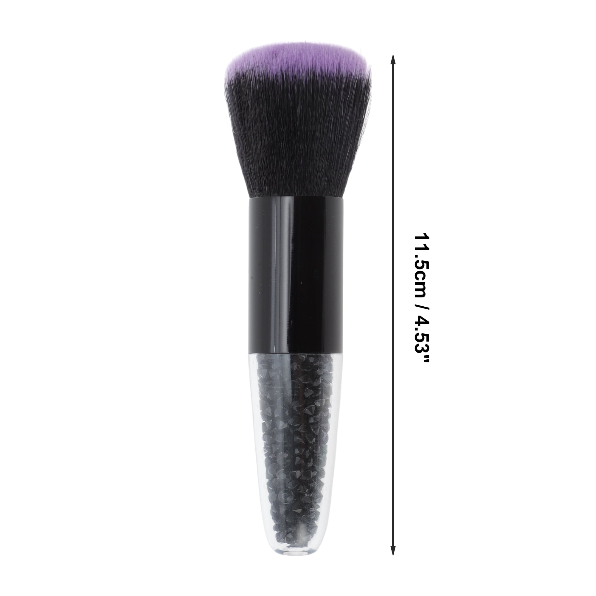 Unique Bargains 1 Pc Fluffy Blush Brush for Travel Black