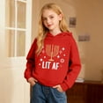 thumbnail image 2 of Tisuna Crewneck Sweatshirt For Girls Boys Child Cartoon Print Long Sleeve Pullover Tops Breathable Leisure Kids Fall Outfits Red Size 11-12 Years, 2 of 4