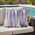 thumbnail image 4 of Purple Gray Outdoor Waterproof Pillow Covers, Vintage Country Abstract Gradient Aesthetic Decorative Square Throw Pillowcase Sofa Cushion Sham for Patio/Couch/Chair, 16"x16" 2 Pack, 4 of 8