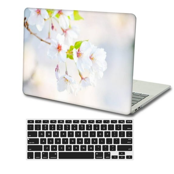 KSK KAISHEK Hard Shell Case Only Compatible MacBook Pro 16"( Touch ID, 2020-2019) + Black Keyboard Cover Model A2141, Type C Flower 0540
