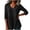 Black#46, variant on UVEASISHA Women V Neck Tunic Top 3/4 Sleeve Babydoll Blouse Empire Waist Loose Fit Peplum Shirt Casual Summer Vacation Wear Gray M