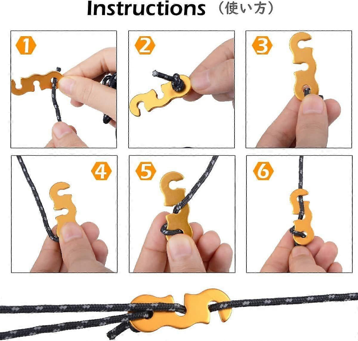 Fixation Solide Extérieur Corde Nylon + Tendeurs Bo-Camp - 2x3,5 M, 3 Mm | Pour Camping, Tente & Bricolage Ficelle Nylon