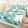 thumbnail image 3 of Castle Fairy Marble Watercolor 4 Pieces Queen Sheet Sets for Teens Women Men,Abstract Marbling Ultra Soft Flat Sheet,Stone Pattern Queen Fitted Sheet,Lightweight Room Decor, 3 of 7