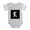 Heather Gray, variant on CafePress - Gothic Initial L - Cute Infant Baby Football Bodysuit