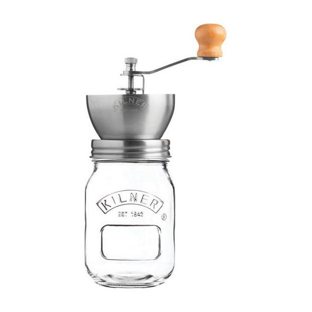 Kilner 6595789 Verre Clair et en Acier Inoxydable 17 oz Moulin à Café