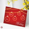 thumbnail image 3 of 2026 Happy Holidays – Love, Faith, Hope, Joy, Believe Elegant Red and Gold for Christmas and New Year Greetings, Invitations and Thank You Cards | 4.25 x 5.5 (A2 Size) | 25 Cards and 25 Envelopes, 3 of 8