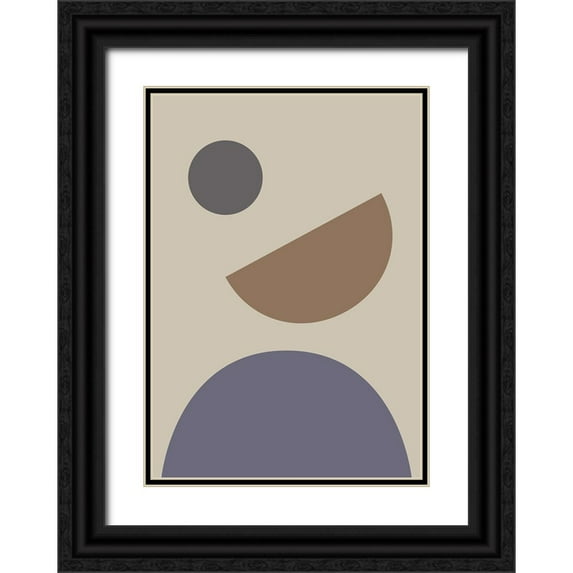Artographie Studio 24x32 Black Ornate Wood Framed with Double Matting Museum Art Print Titled - Geometrical Shapes