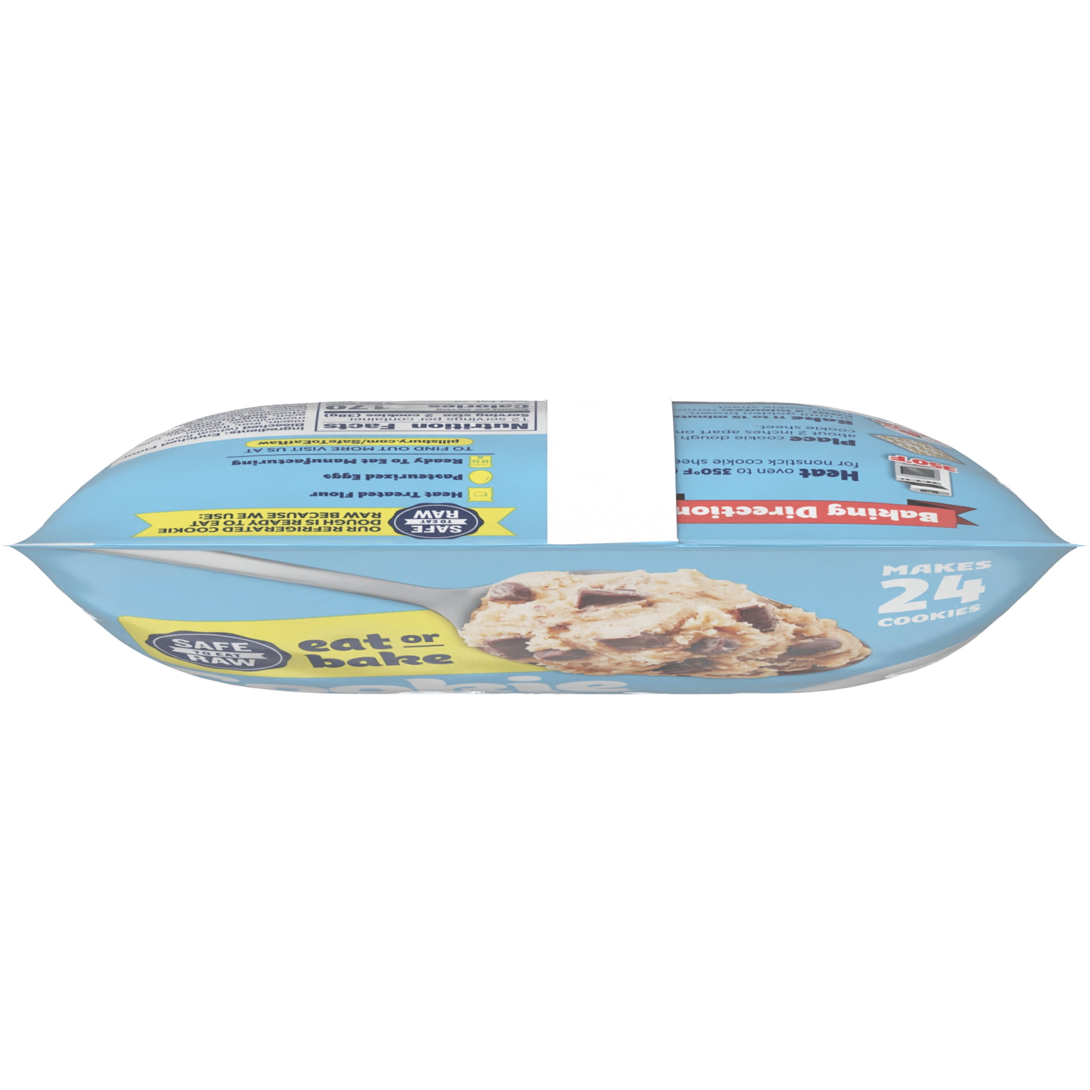 Pillsbury Eat or Bake Chocolate Chunk and Chip Cookie Dough, Makes 24 Cookies, 16 oz