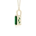 thumbnail image 2 of ANGARA Lab Grown 2.25 Ct Emerald-Cut Emerald Solitaire Pendant for Women in 14K Yellow Gold (Size-9x7mm) | May Birthstone, Birthday, Anniversary, Jewelry Gift for Women | Lab-Grown Emerald Necklace, 2 of 7