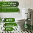 thumbnail image 2 of Sheffield 2 Piece Round Toilet White Ceramic 0.8/1.6 GPF Dual Flush Toilet w/Slow Close Seat Renovators Supply, 2 of 13