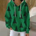 thumbnail image 2 of NMMUED Christmas Hoodies Vacation Tops Christmas Outfit Women Going Out Tops for Women Christmas Tree Sweatshirt Oversized Hoodie Christmas Clothes for Women Green 2 XXL, 2 of 5