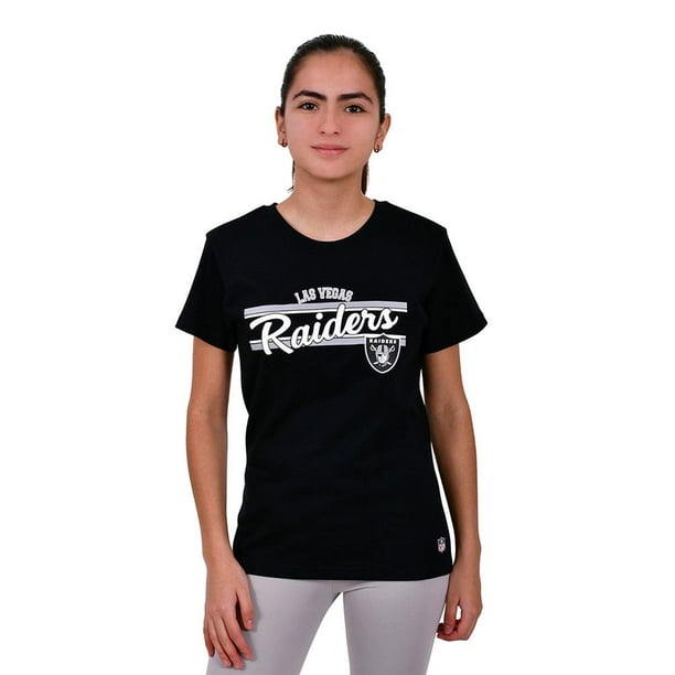 Playera para Mujer NFL Talla G Negro Raiders
