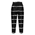 thumbnail image 4 of Mrat Womens Boho Pants Women's Summer Casual Elastic Waist Printed Cropped Pants Sports Capris Womens Comfy Pants S-136 Black XL, 4 of 5
