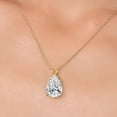 thumbnail image 4 of Gem Stone King 5.00 Cttw IGI Certified Lab Grown Diamond Pendant Necklace for Women in 14K Yellow Gold | Pear Shape Diamond | D-E Color | VS1 Clarity | With 18 inch Chain, 4 of 7
