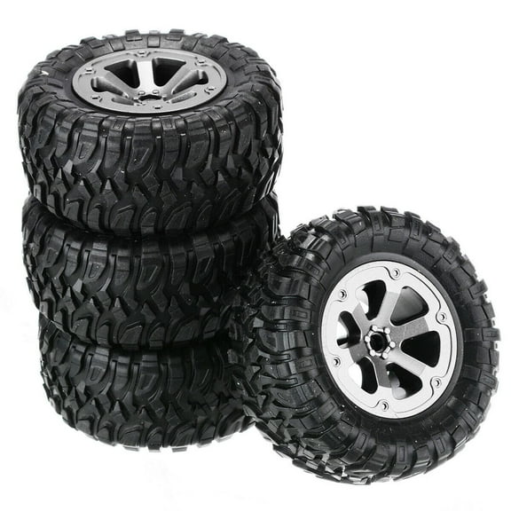 4Pcs Quality RC Truck Wheel Tires 33.7 x 31.44 x 72.47mm, Black, for WPL 1/16 Models