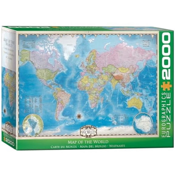 Eurographicspuzzles - Map of the World - Jigsaw Puzzle - 2000 Pieces