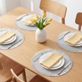thumbnail image 2 of REGALWOVEN Set of 6 Round Woven Placemats, Farmhouse Placemats with Tassel for Dining Table Decor Indoor Outdoor Washable Kitchen Table Mat Silver 15x15inch, 2 of 6