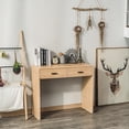thumbnail image 2 of 2-Drawer Wood Console with Metal Handles Modern Design Style Living Room, 2 of 9