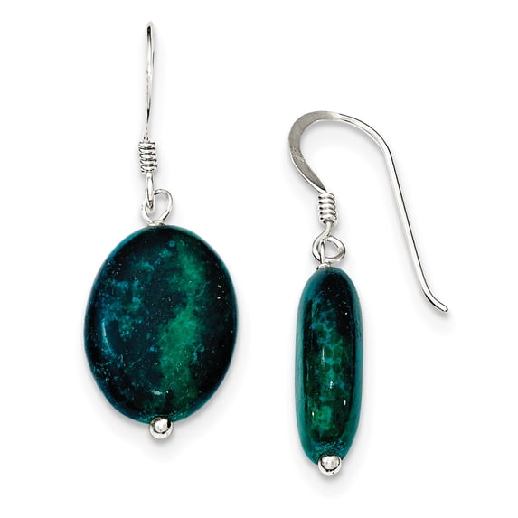 Beautiful Sterling Silver Serpentine Earrings