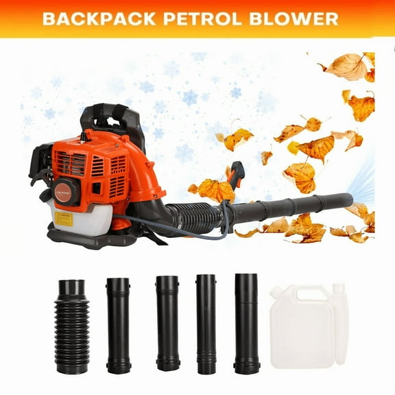 Leaf Blower Backpack, 52CC 2-Cycle 550CFM 1.7HP Gas Powered Strong Air Flow , Ideal for Leaf, Sand, Gravel, Snow, Yard and Driveway