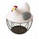 thumbnail image 4 of Cesta para almacenar huevos, soporte para huevos frescos con tapa, cesta rústica para huevos de , contenedor para frutas y encimeras. Tapa gris, 4 of 8